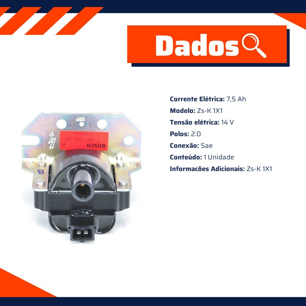 Bobina Ignição - Bosch - F 000 ZS0 105