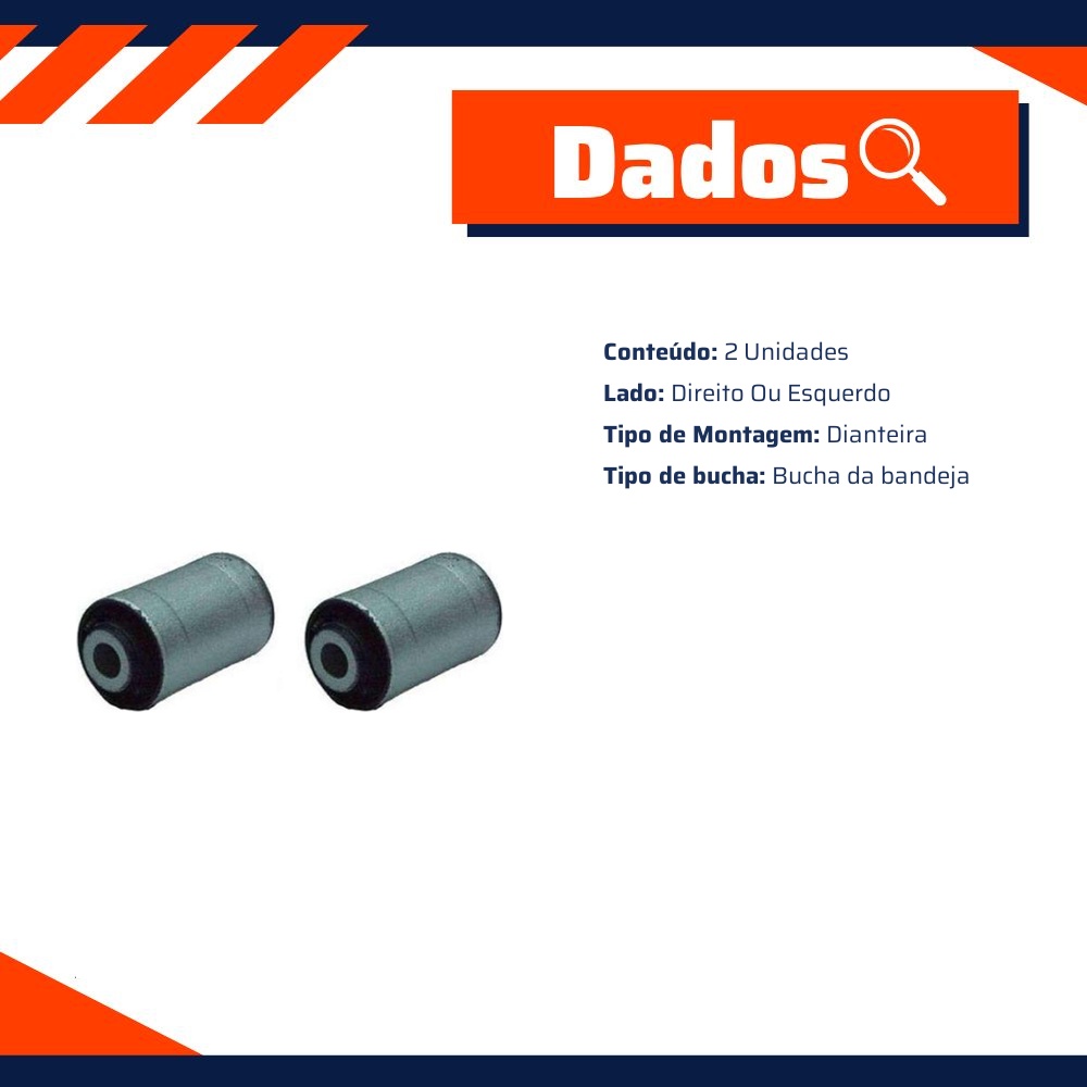 Par de Bucha Bandeja Dianteira Direita ou Esquerda para Volkswagen Amarok - Monroe Axios - 011.5545