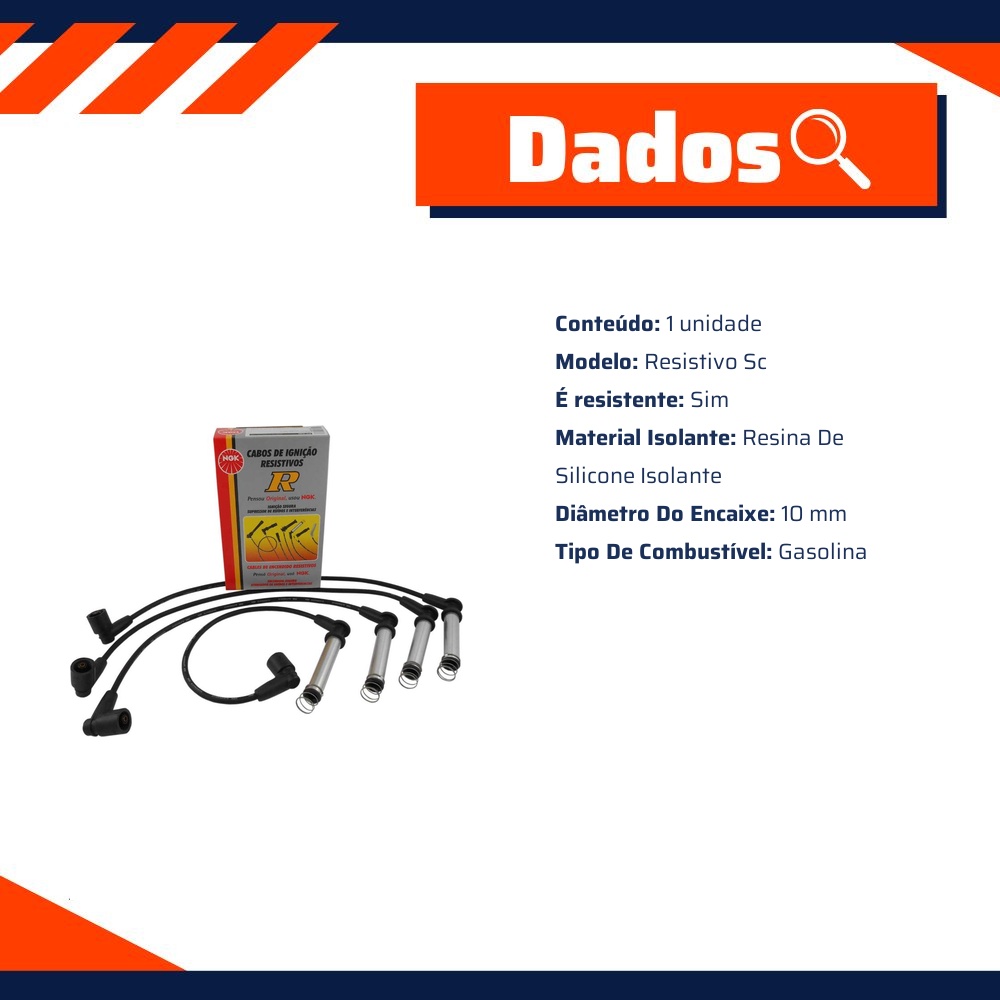 Cabo de Vela para Chevrolet Blazer e S10 - NGK - SC-G90