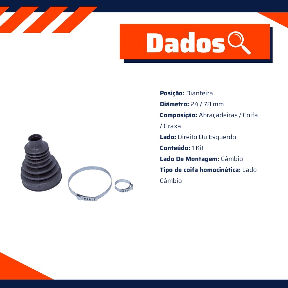 Coifa Homocinética Câmbio Dianteira Direita ou Esquerda para Chevrolet Cruze e Cruze Sport6 - Monroe Axios - LT90151
