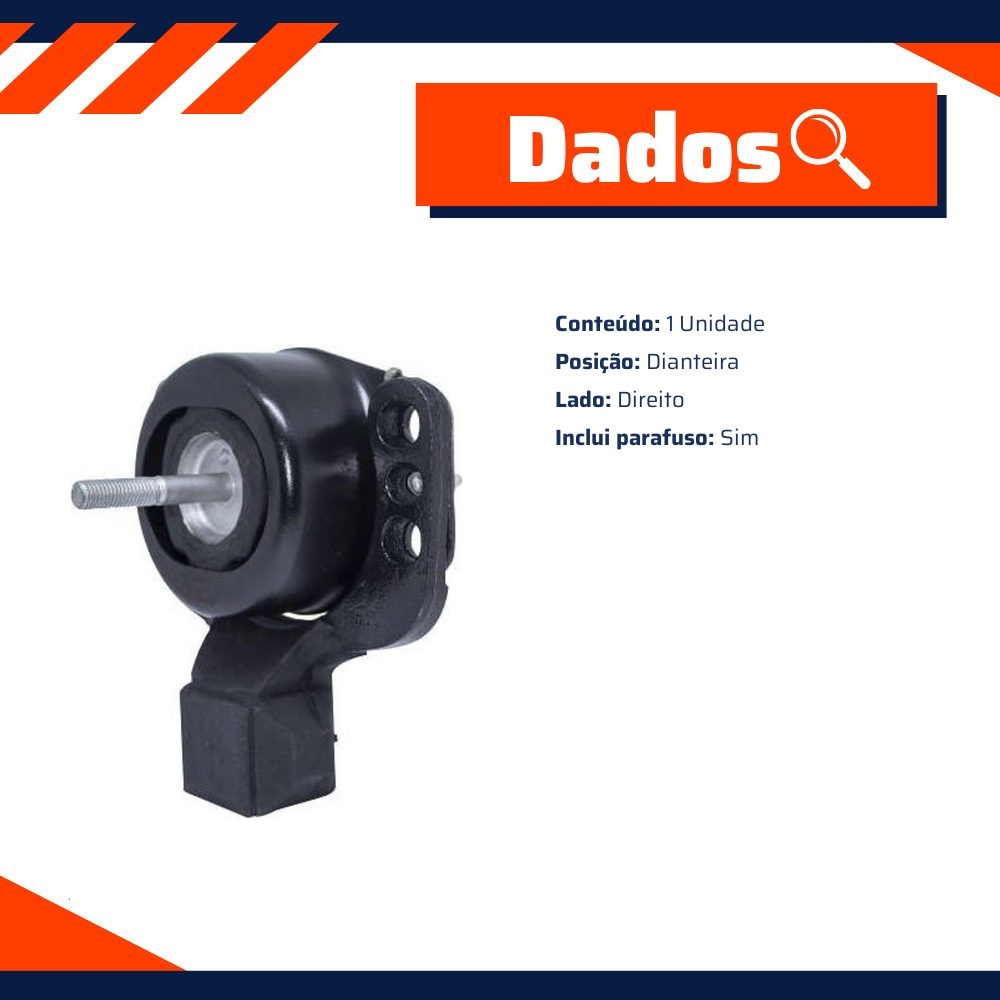 Coxim Motor Dianteiro Direito para Renault Master - Monroe Axios - LT70021