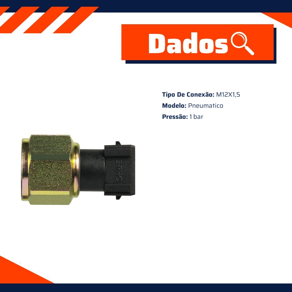 Interruptor Ar de Freio - 1 bar - 3-RHO - 5588