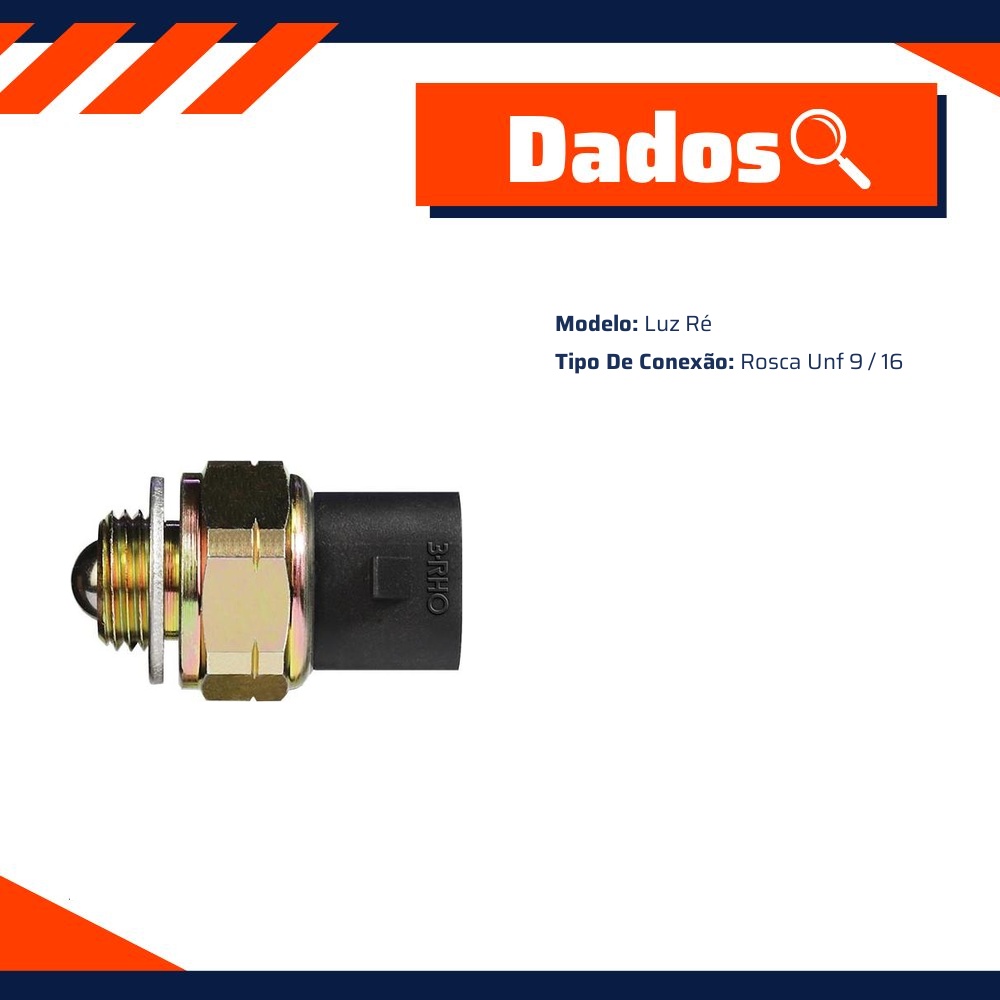 Interruptor da Luz da Ré - 9/16" x 18 UNF - 3-RHO - 4469