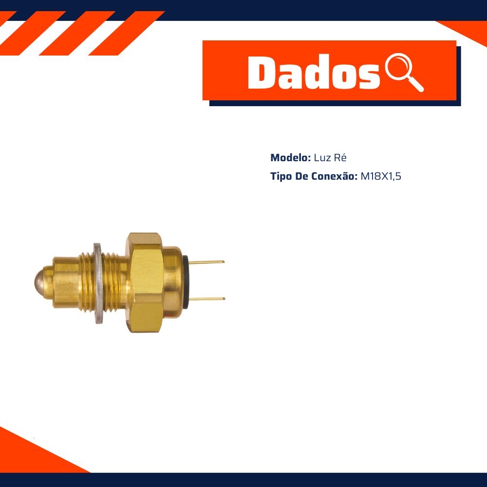Interruptor da Luz da Ré M18 X 1.5 para Toyota Bandeirante - 3-RHO - 4471