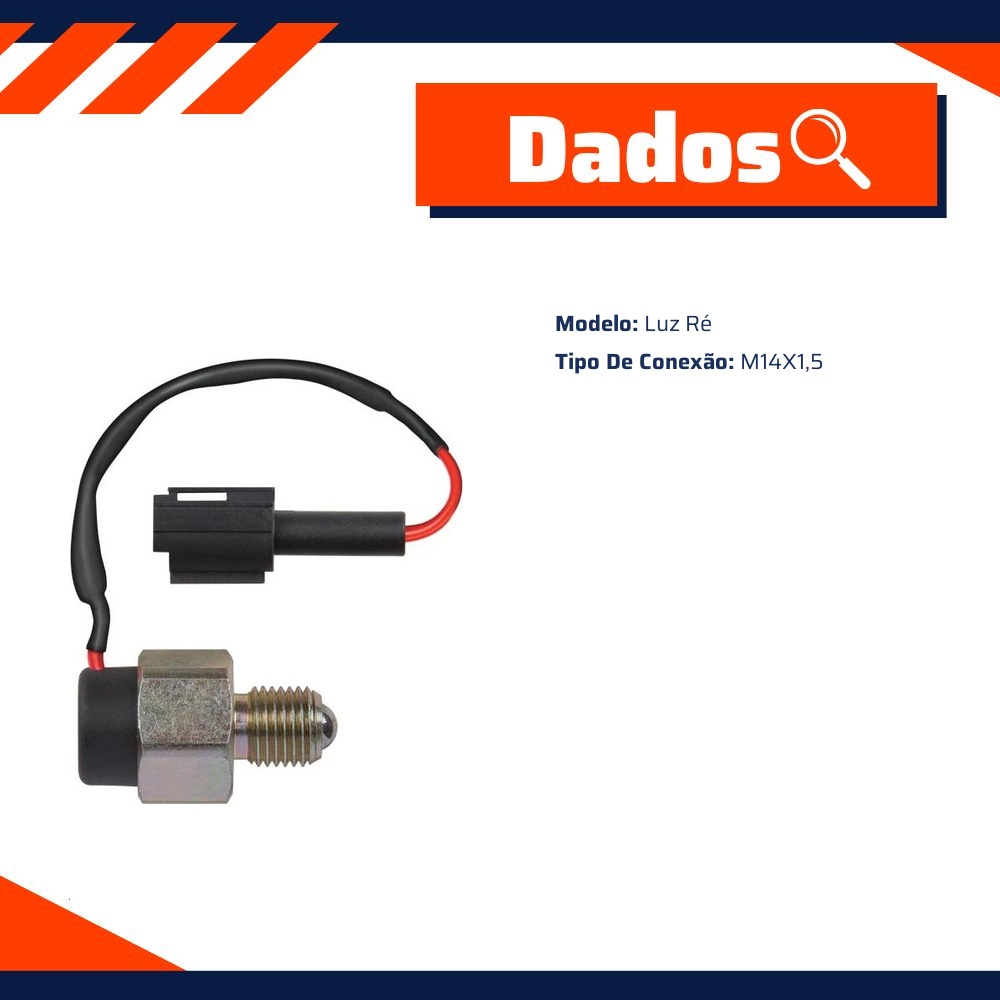 Interruptor da Luz da Ré M14 X 1.5 para GMC 5-90 e 7-110 - 3-RHO - 4495