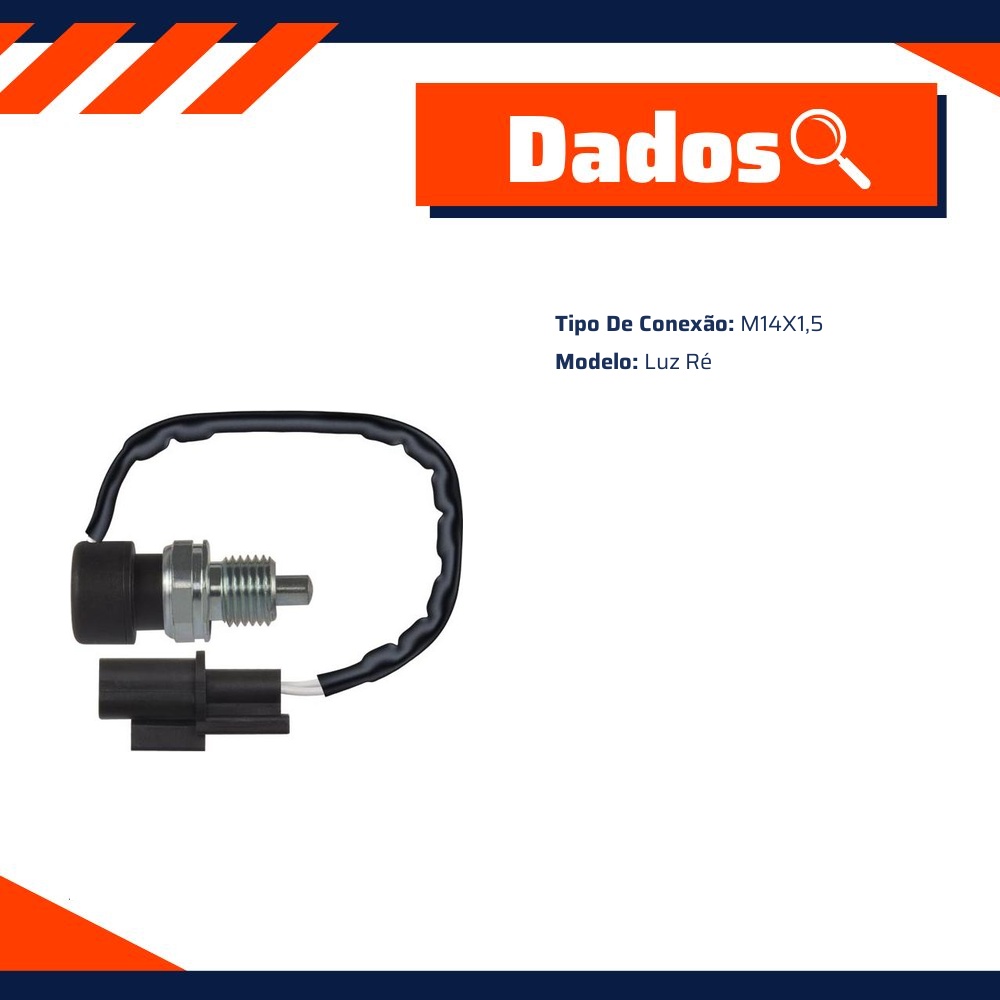 Interruptor da Luz da Ré M14 X 1.5 para Nissan Frontier - 3-RHO - 4498