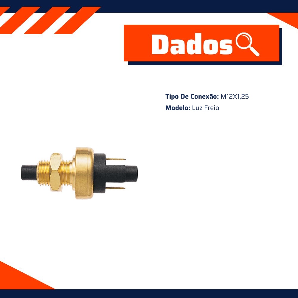 Interruptor de Luz de Freio M12 X 1.25 para Troller T4 - 3-RHO - 333