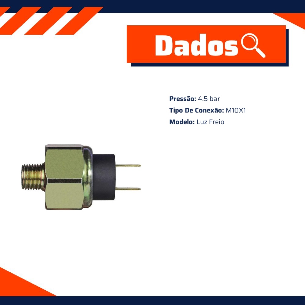 Interruptor de Luz de Freio - 4.5 bar - 3-RHO - 346
