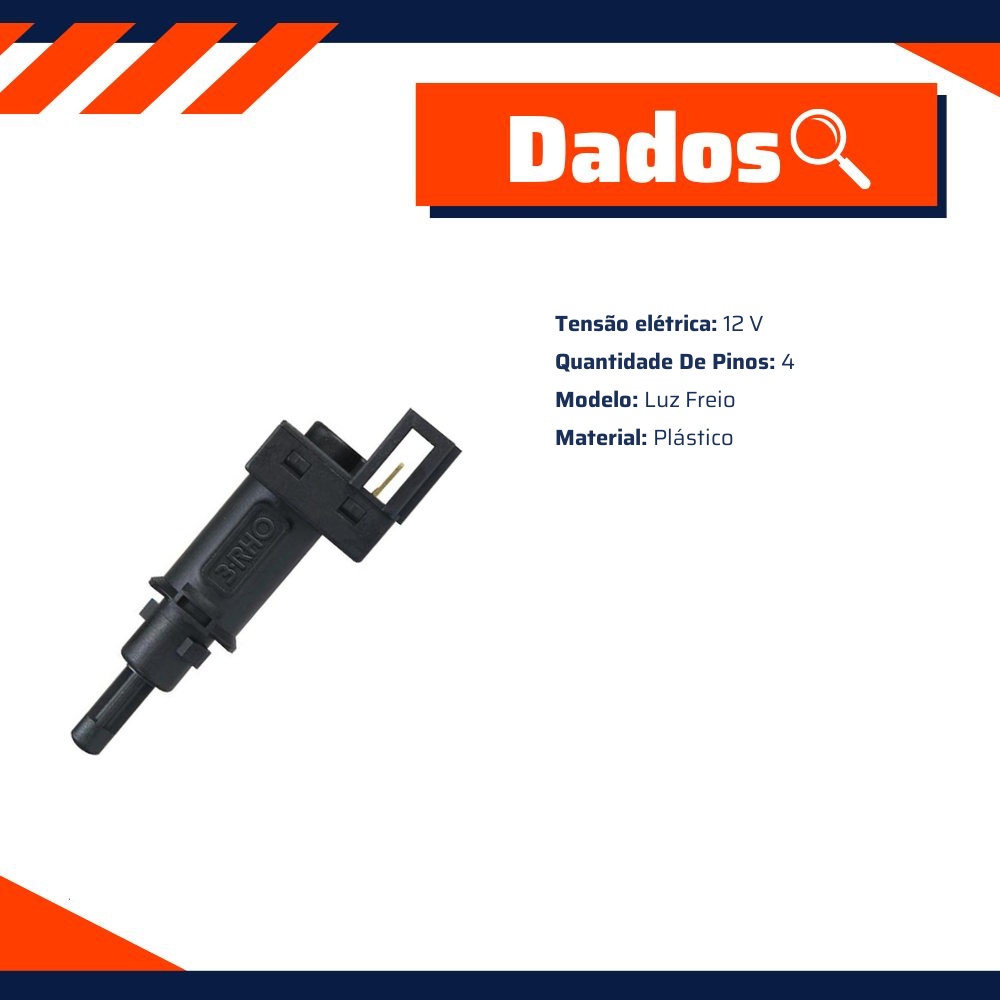 Interruptor de Luz de Freio para Volkswagen Polo e Polo Sedan - 3-RHO - 367