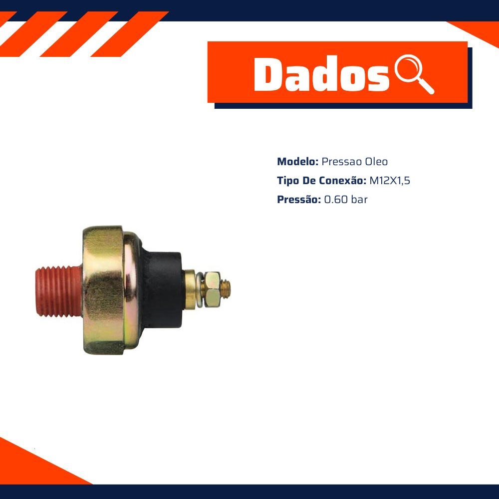 Interruptor de Pressão de Óleo - 0.60 bar - 3-RHO - 3310