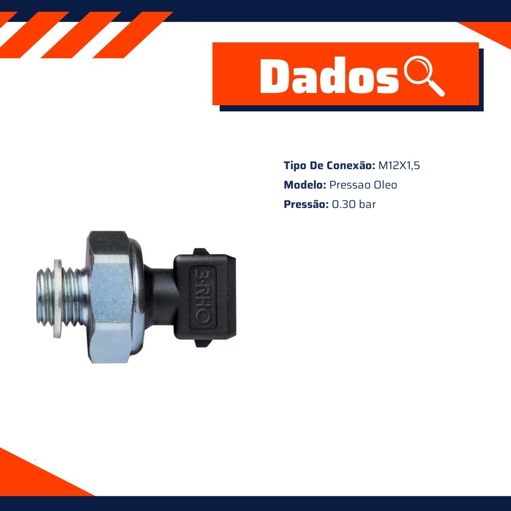 Interruptor de Pressão de Óleo - 0.30 bar - 3-RHO - 3317
