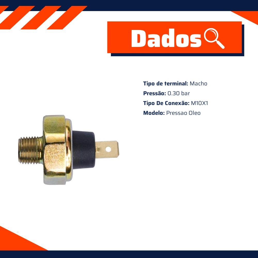 Interruptor de Pressão de Óleo - 0.30 bar - 3-RHO - 3343