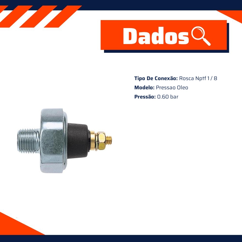 Interruptor de Pressão de Óleo - 0.60 bar - 3-RHO - 3355