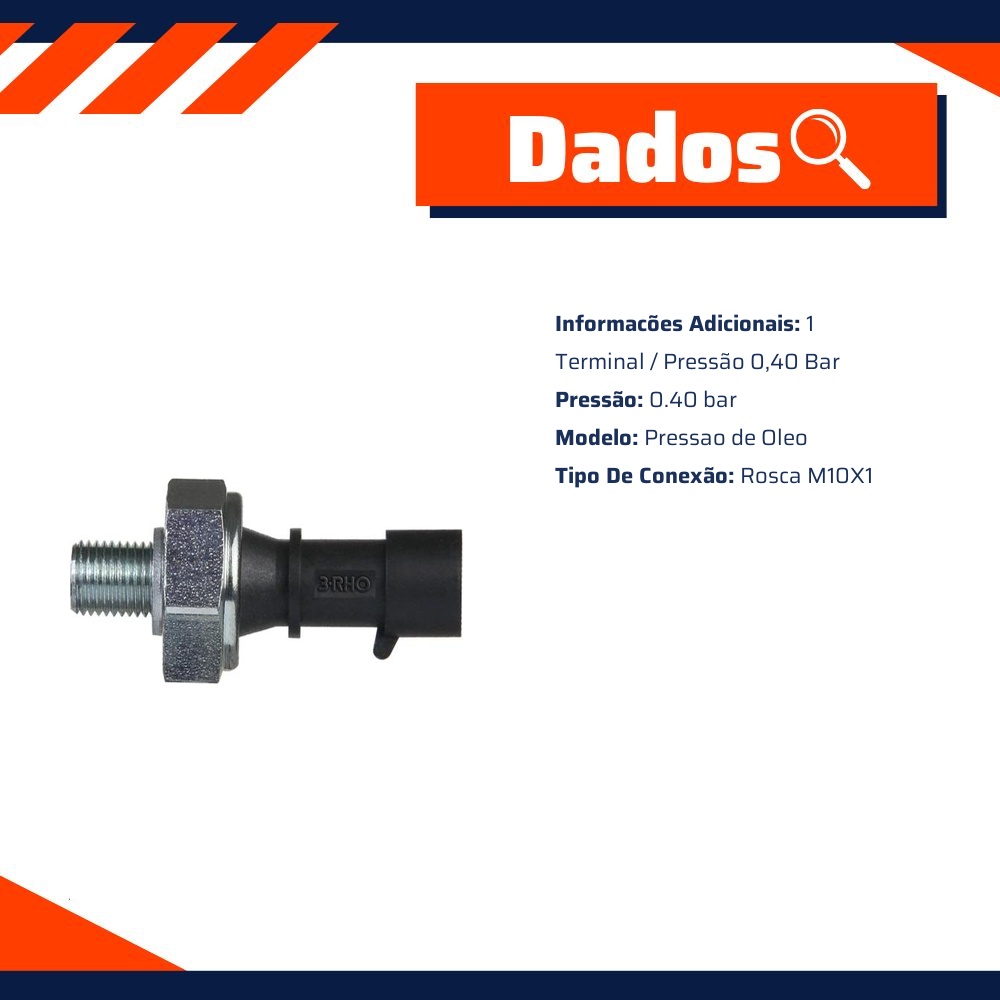 Interruptor de Pressão de Óleo - 0.40 bar - 3-RHO - 3365
