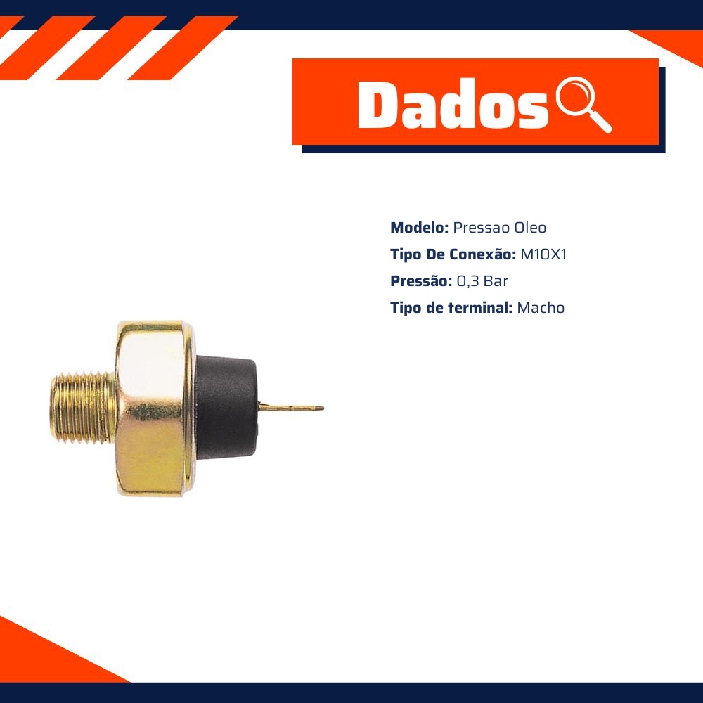 Interruptor de Pressão de Óleo - 0,3 Bar - 3-RHO - 3370