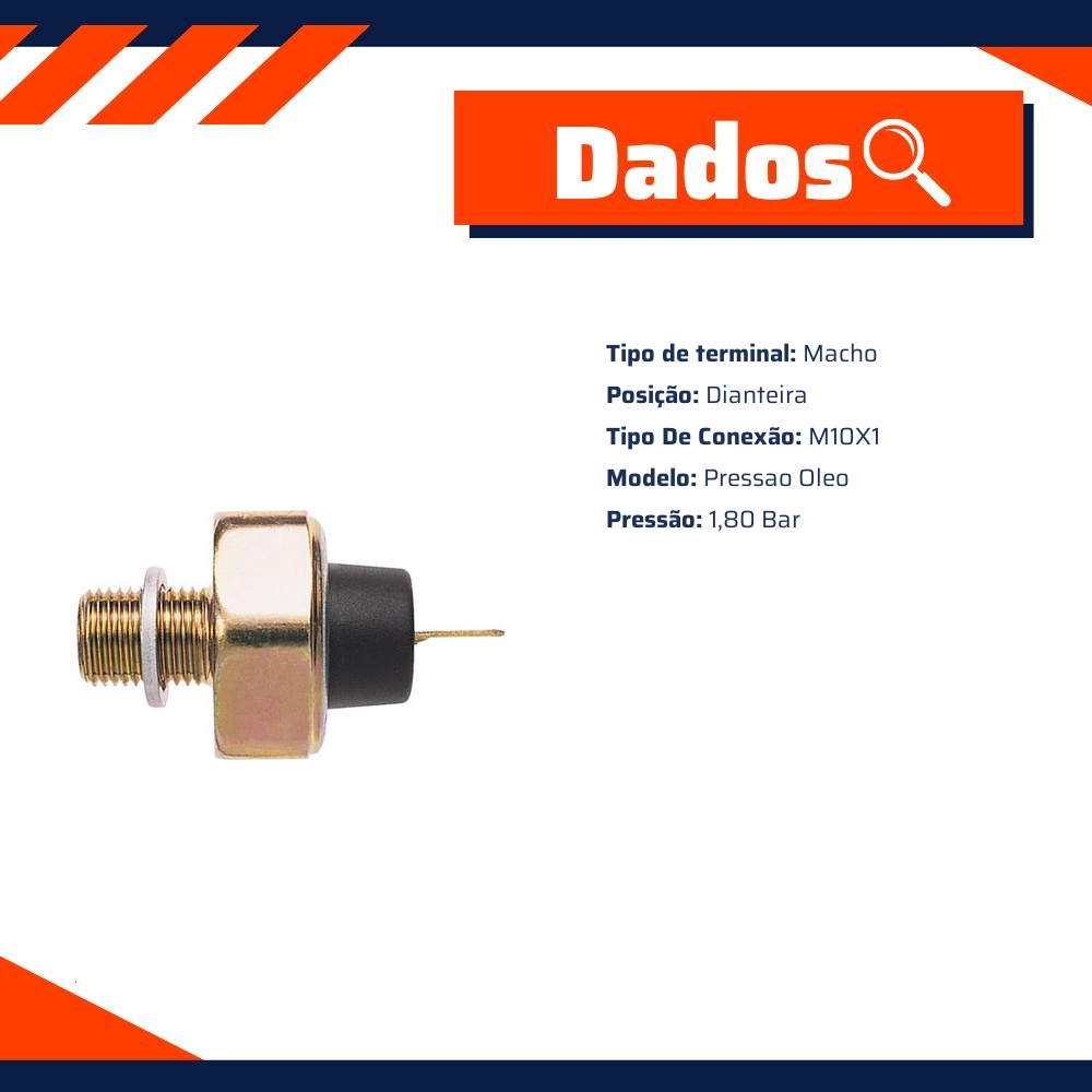 Interruptor de Pressão de Óleo - 1,80 Bar - 3-RHO - 3371
