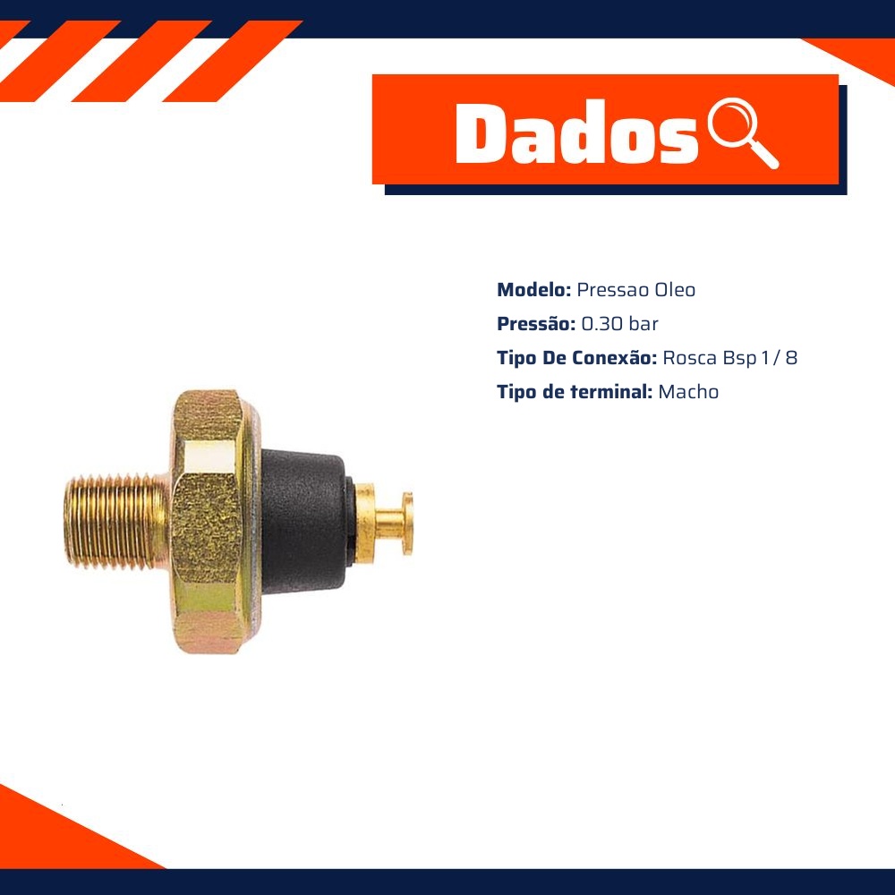 Interruptor de Pressão de Óleo - 0.30 bar - 3-RHO - 3381