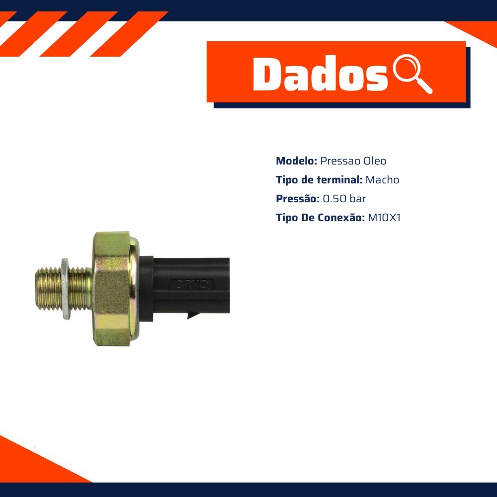 Interruptor de Pressão de Óleo - 0.50 bar - 3-RHO - 3393