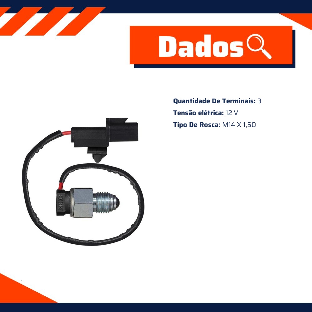 Interruptor de Transferência M14 X 1,50 para Mitsubishi L200 - 3-RHO - 6661