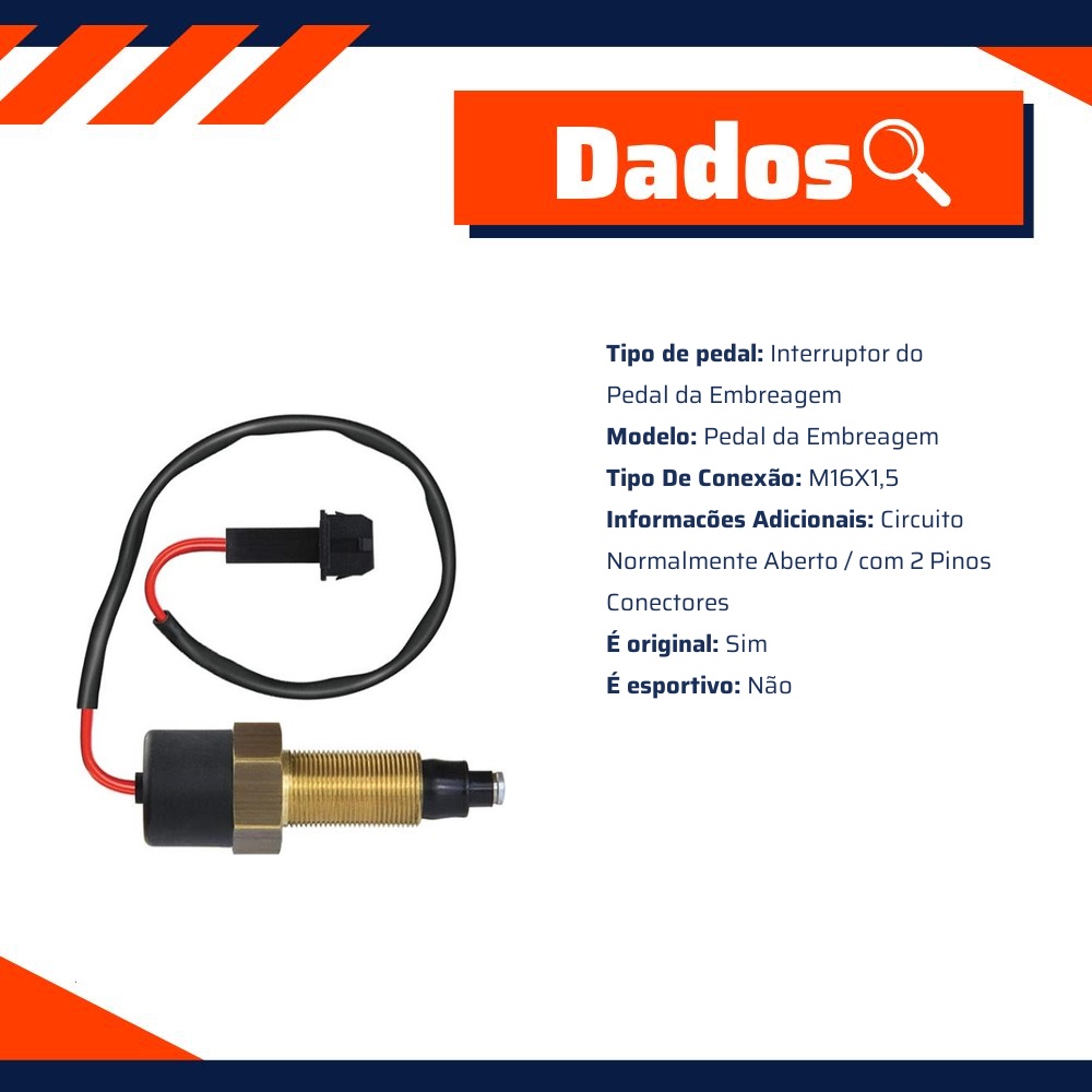 Interruptor do Pedal da Embreagem - M16 x 1 - 3-RHO - 426