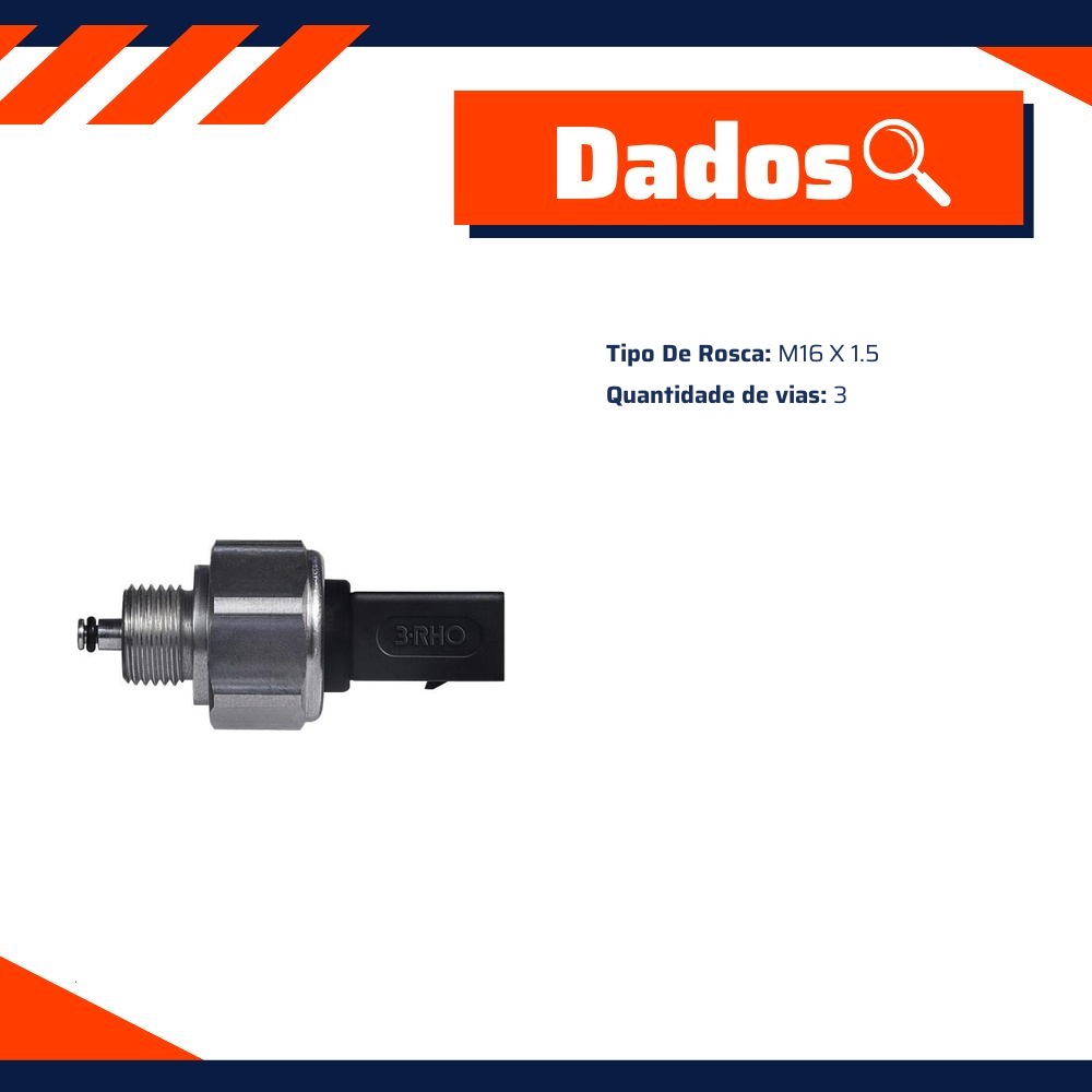Sensor Eletrônico de Pressão do Arla 32 - M16 X 1.5 - 3-RHO - 7757