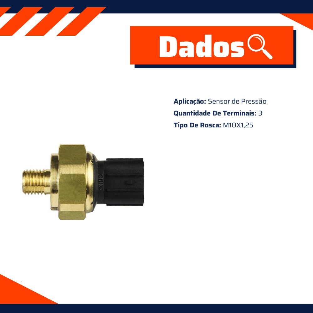 Sensor Eletrônico de Pressão do Óleo - M10X1,25 - 3-RHO - 7738