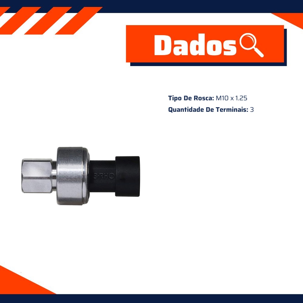 Sensor Eletrônico do Ar Condicionado - M10 x 1.25 - 3-RHO - 8803