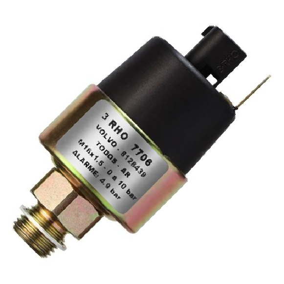 Sensor Mecânico de Pressão de Ar 0 a 4,9 a 10 Bar para Volvo N10 300 - 3-RHO - 7706