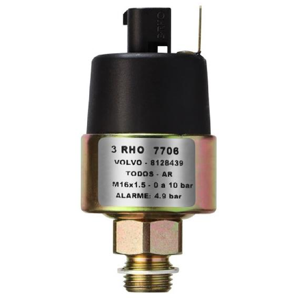 Sensor Mecânico de Pressão de Ar 0 a 4,9 a 10 Bar para Volvo N10 300 - 3-RHO - 7706