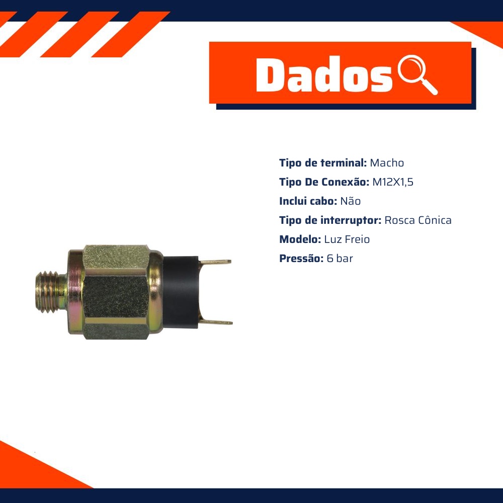 Interruptor de Luz de Freio - 6 bar - 3-RHO - 311
