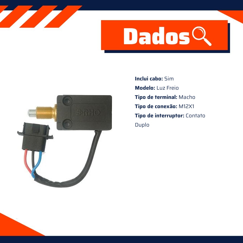 Interruptor de Luz de Freio - M12 x 1 - 3-RHO - 328