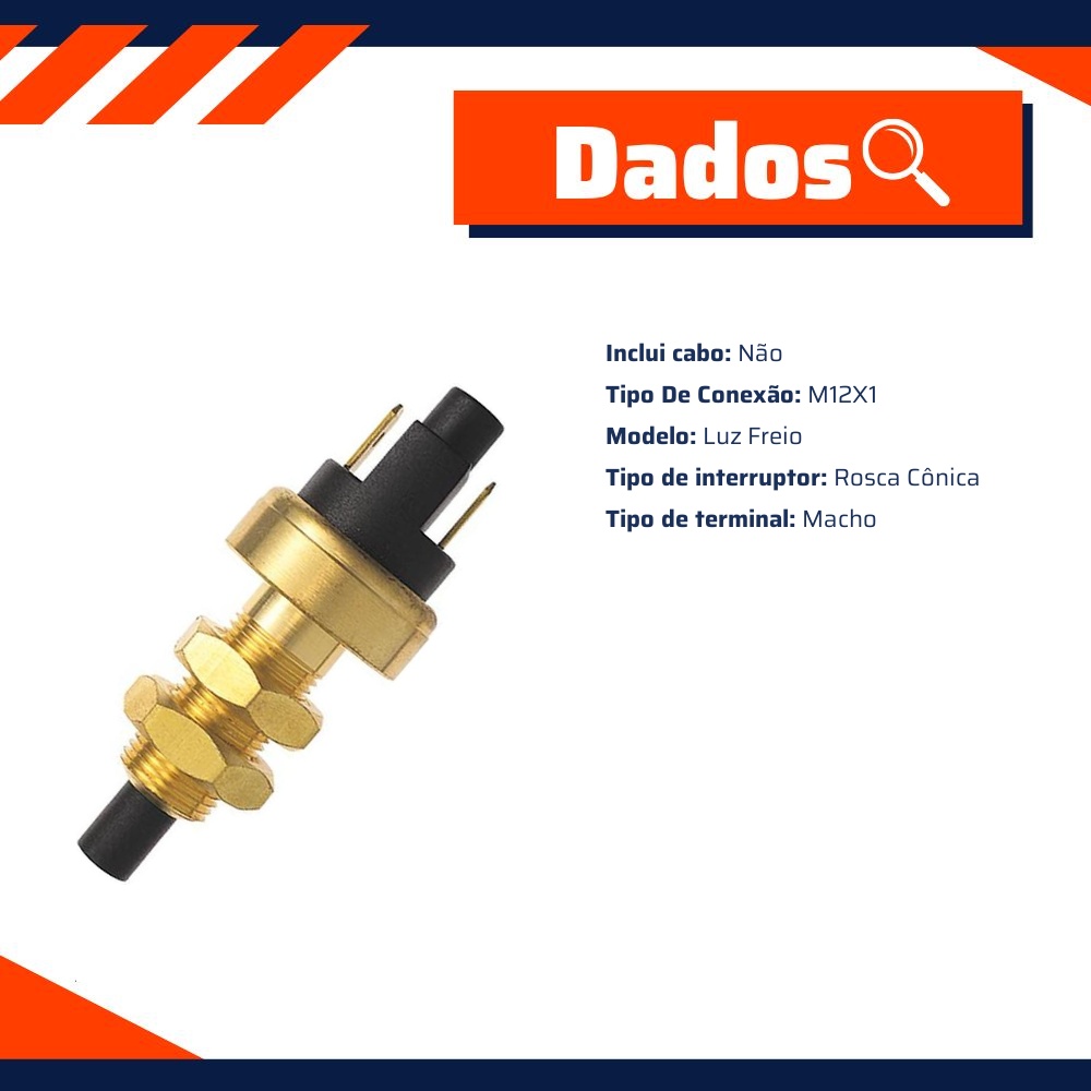 Interruptor de Luz de Freio M12 X 1 para Mercedes-Benz L 608 D e LO-608 - 3-RHO - 374