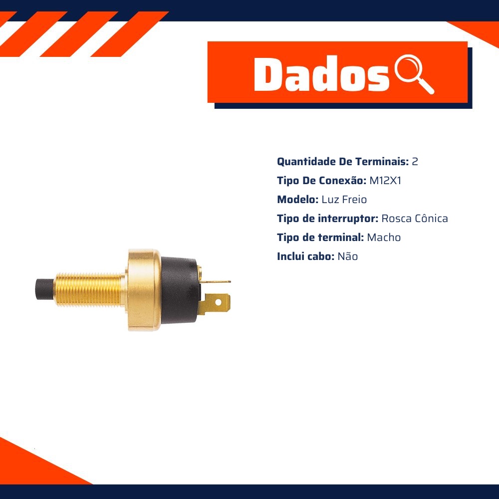 Interruptor de Luz de Freio - M12 x 1 - 3-RHO - 388