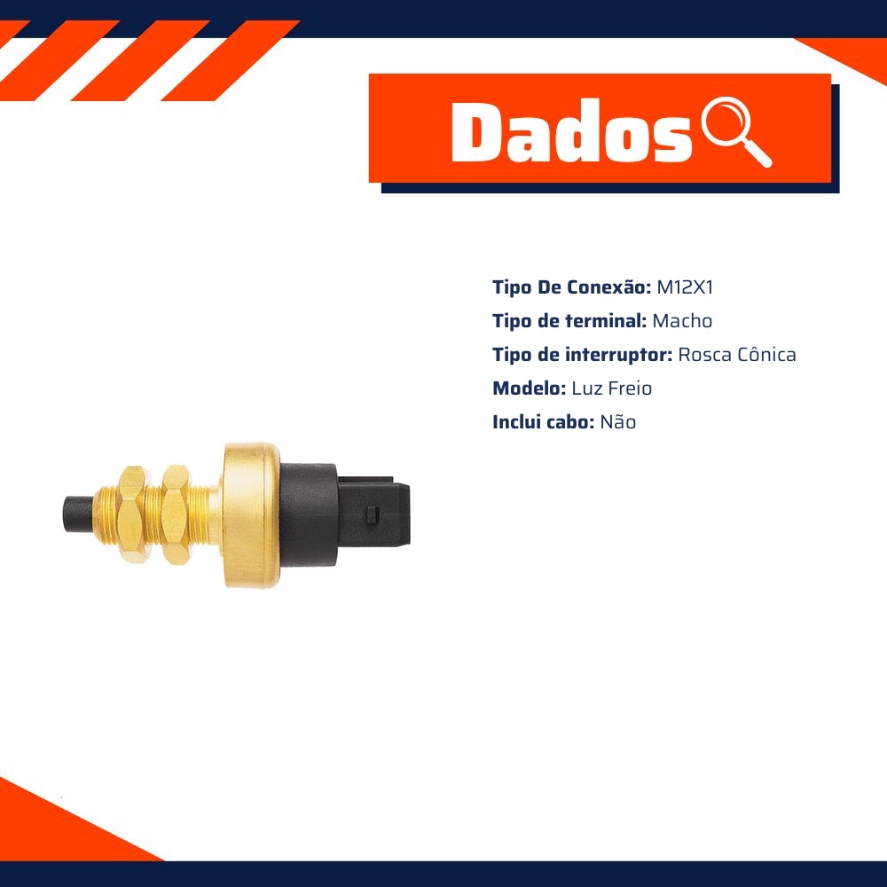 Interruptor de Luz de Freio - M12 x 1 - 3-RHO - 394