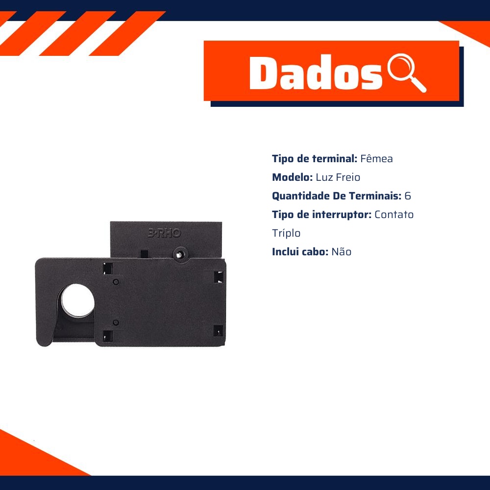 Interruptor de Luz de Freio para Chevrolet Blazer e S10 - 3-RHO - 398