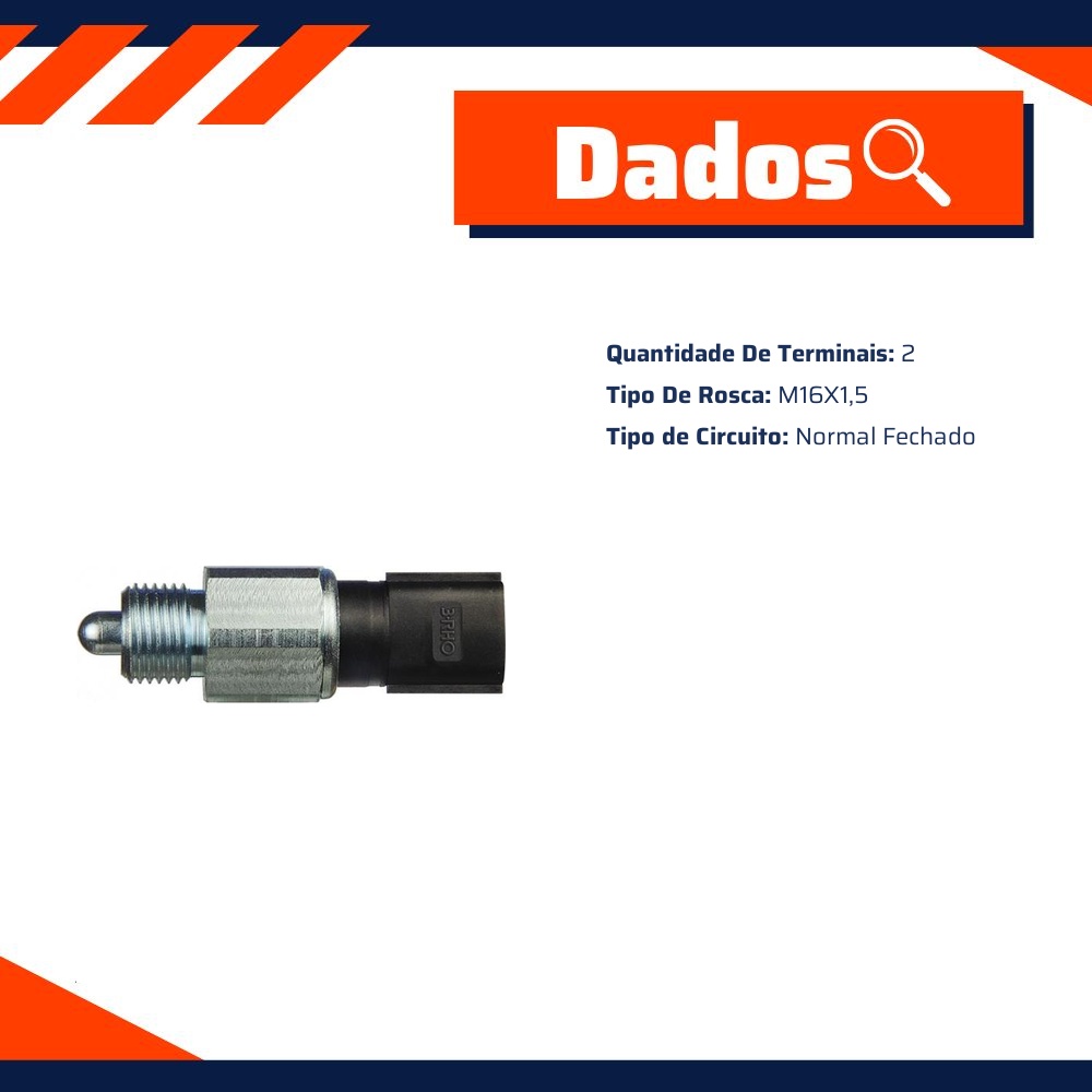 Interruptor de Transferência M16X1,5 para Nissan Frontier e Pathfinder - 3-RHO - 6652
