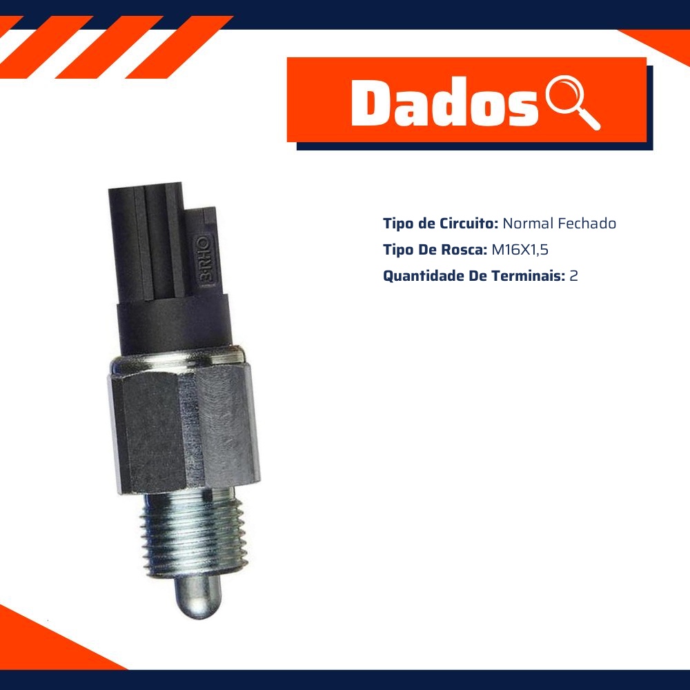 Interruptor de Transferência M16X1,5 para Nissan Frontier e Pathfinder - 3-RHO - 6653