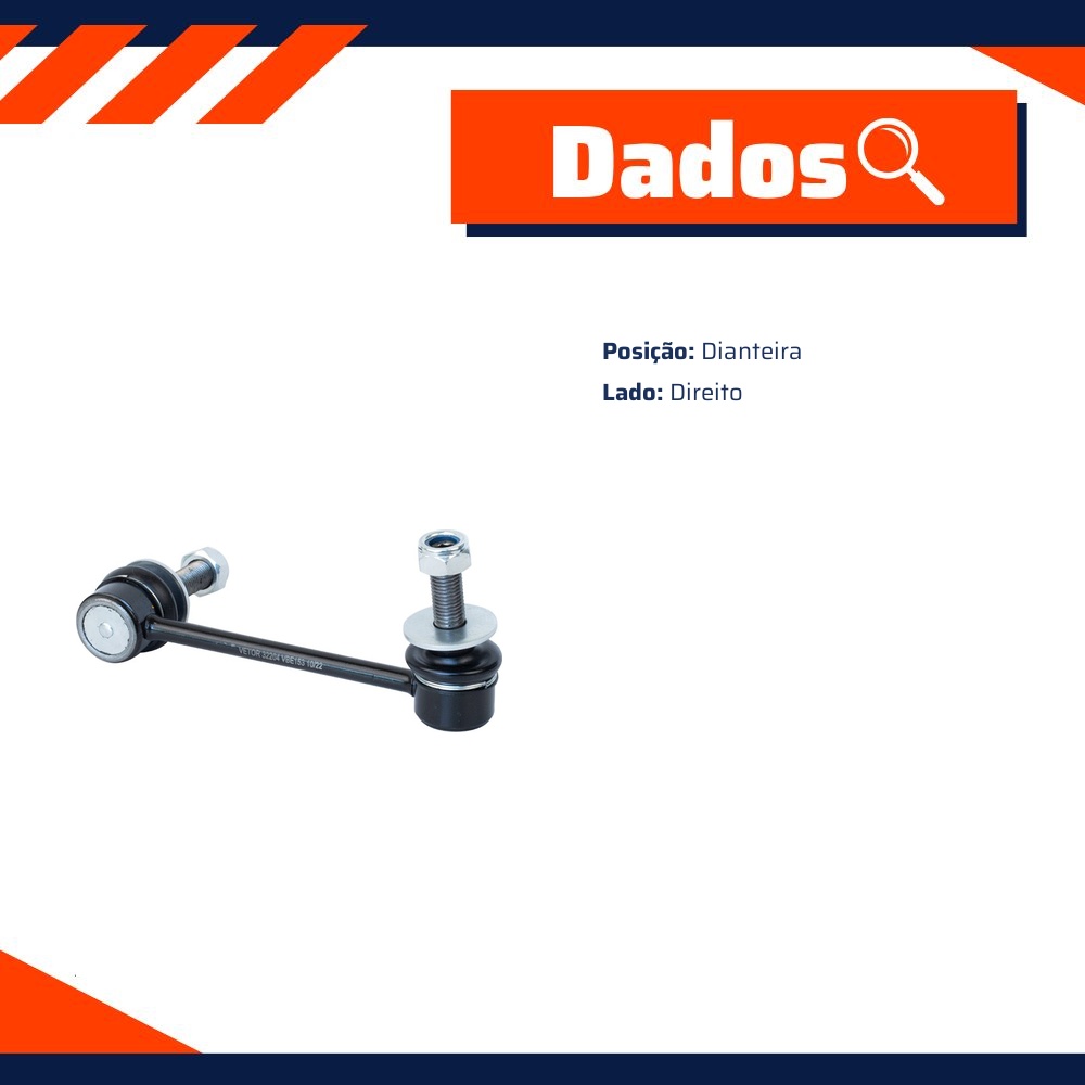 Bieleta Dianteira Direita para Toyota Hilux e Land Cruiser - Vetor - Vbe153