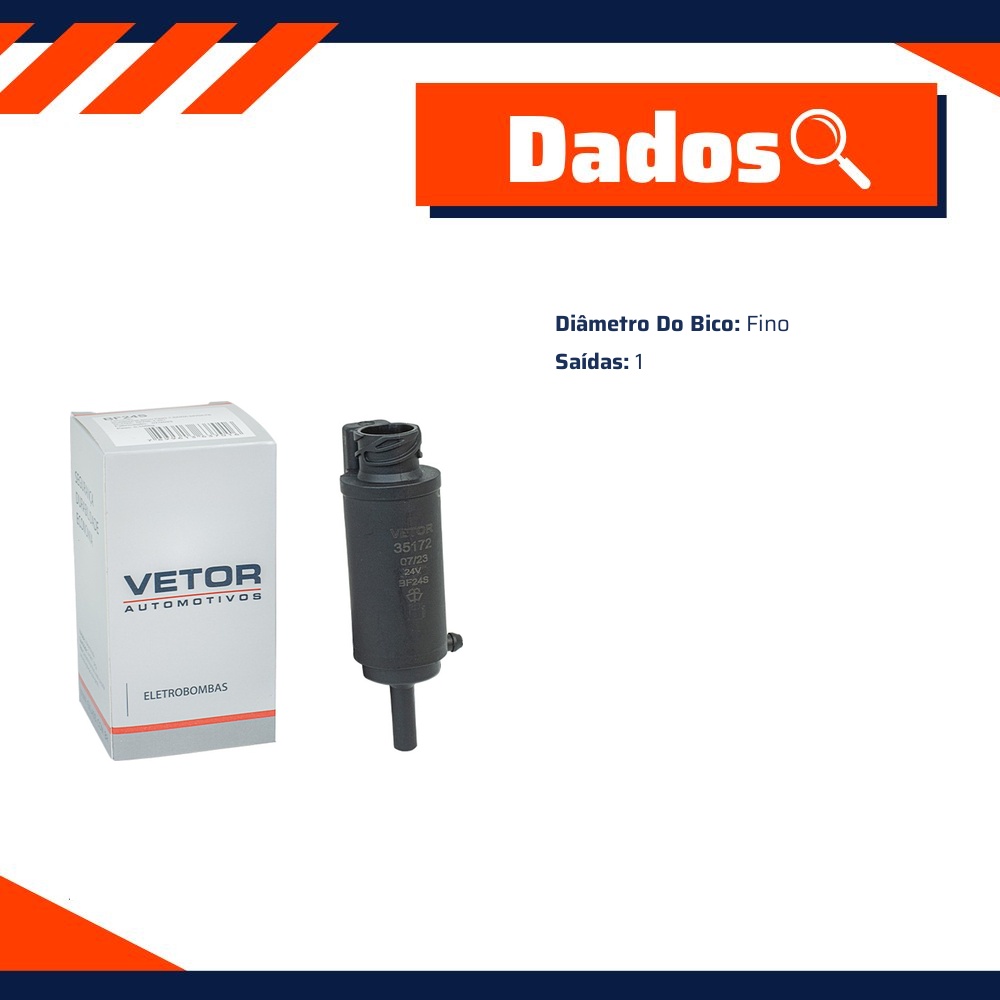 Bombinha Bico Fino 1 Saída 24V - Vetor - Bf24S