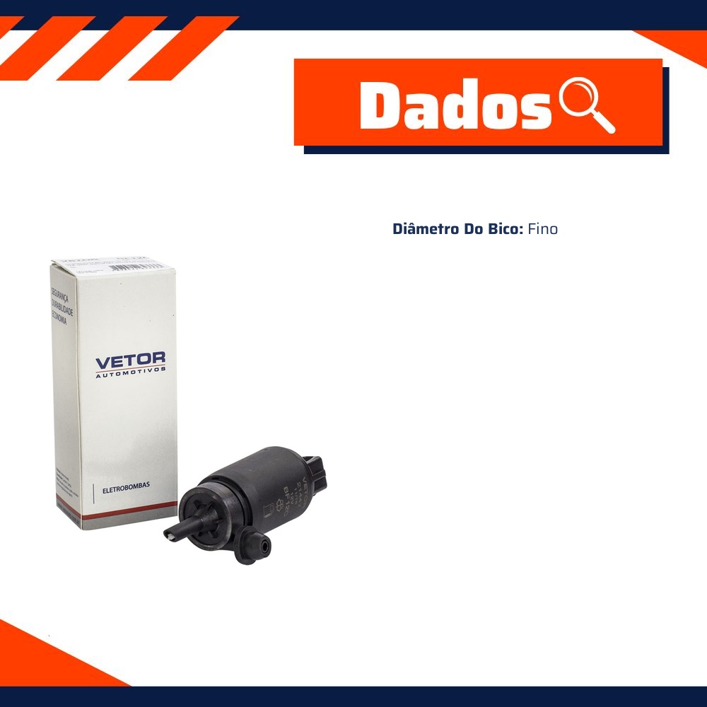 Bombinha Bico Fino Água 12V com Conector - Vetor - Bf12C