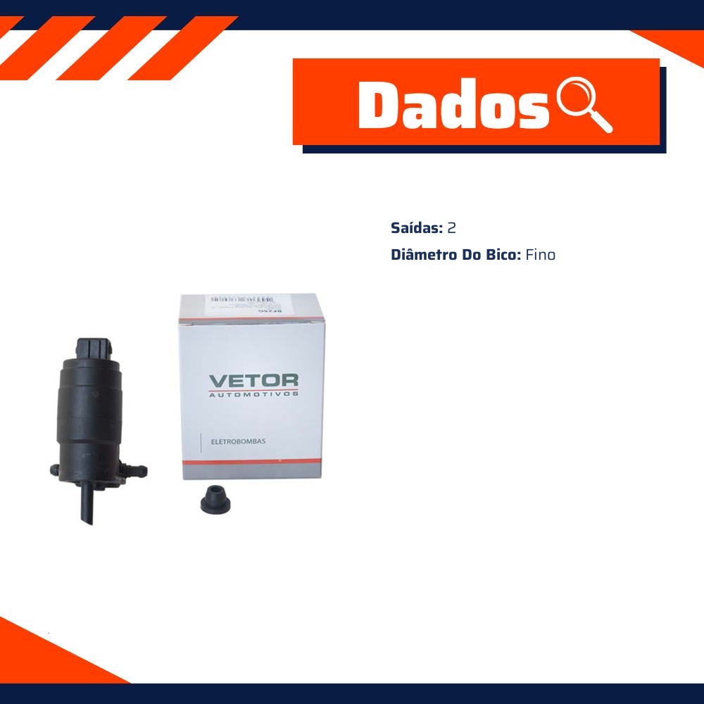 Bombinha Bico Fino Água 2 Saídas 12V - Vetor - Bf2Sg
