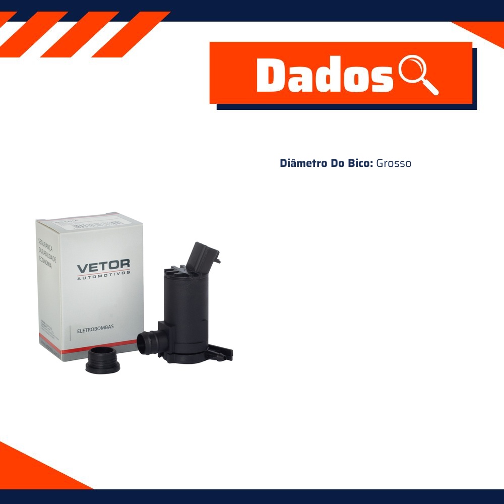 Bombinha Bico Grosso Água 12V para Honda Accord - Vetor - Bg12Ha