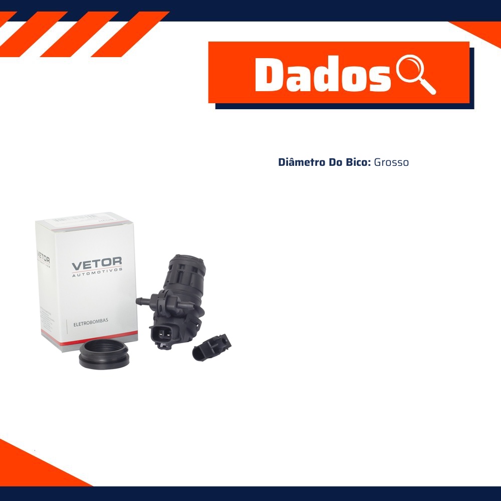 Bombinha Bico Grosso Água 12V para Honda HR-V e Toyota RAV4 - Vetor - Bg2H