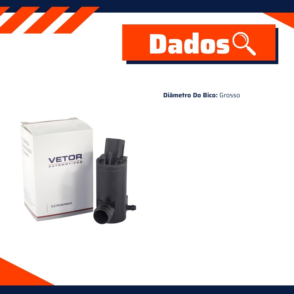 Bombinha Bico Grosso Água 12V para Hyundai H 100 e HR - Vetor - Bg12H