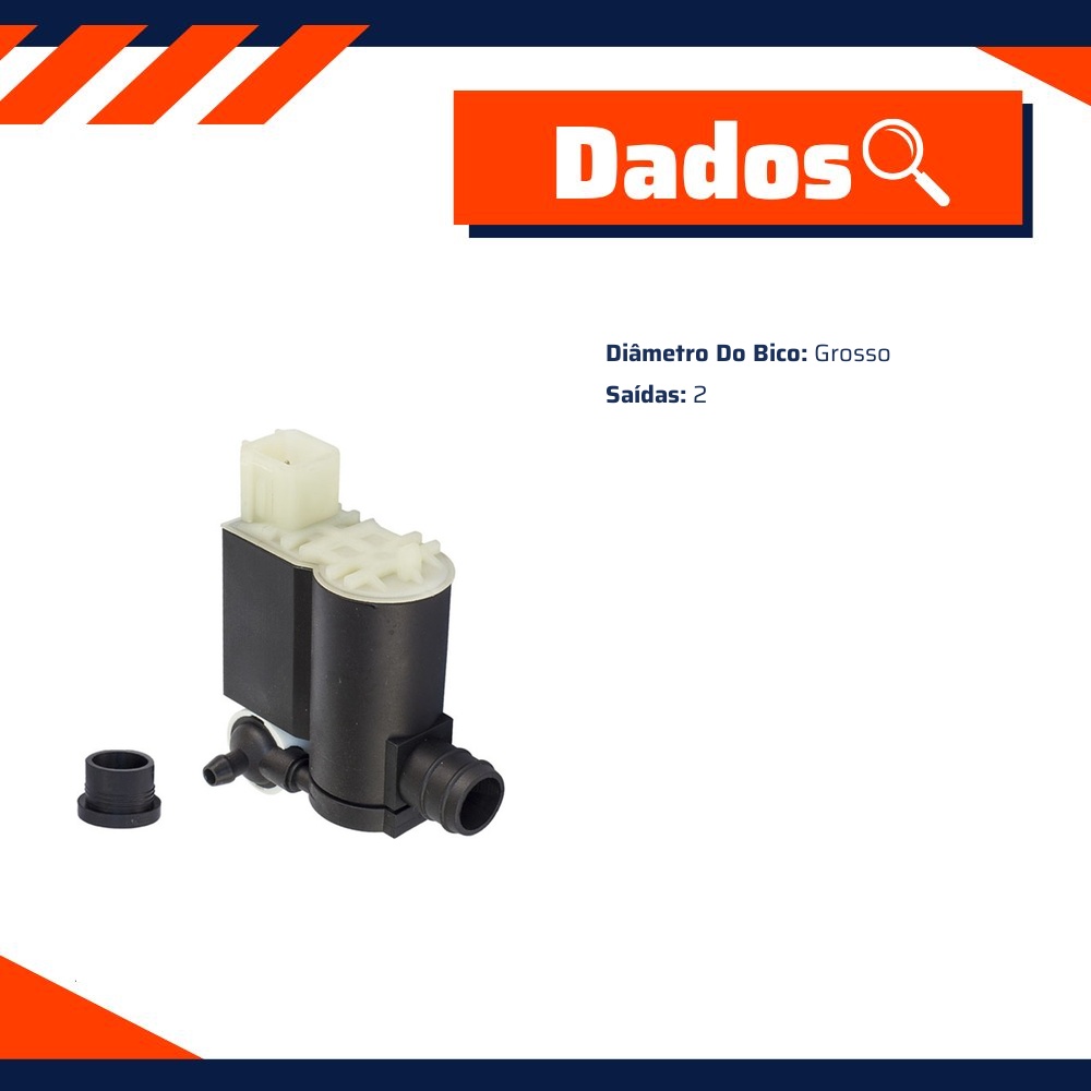Bombinha Bico Grosso Água 12V 2 Saidas para Hyundai Tucson - Vetor - Bgh2S