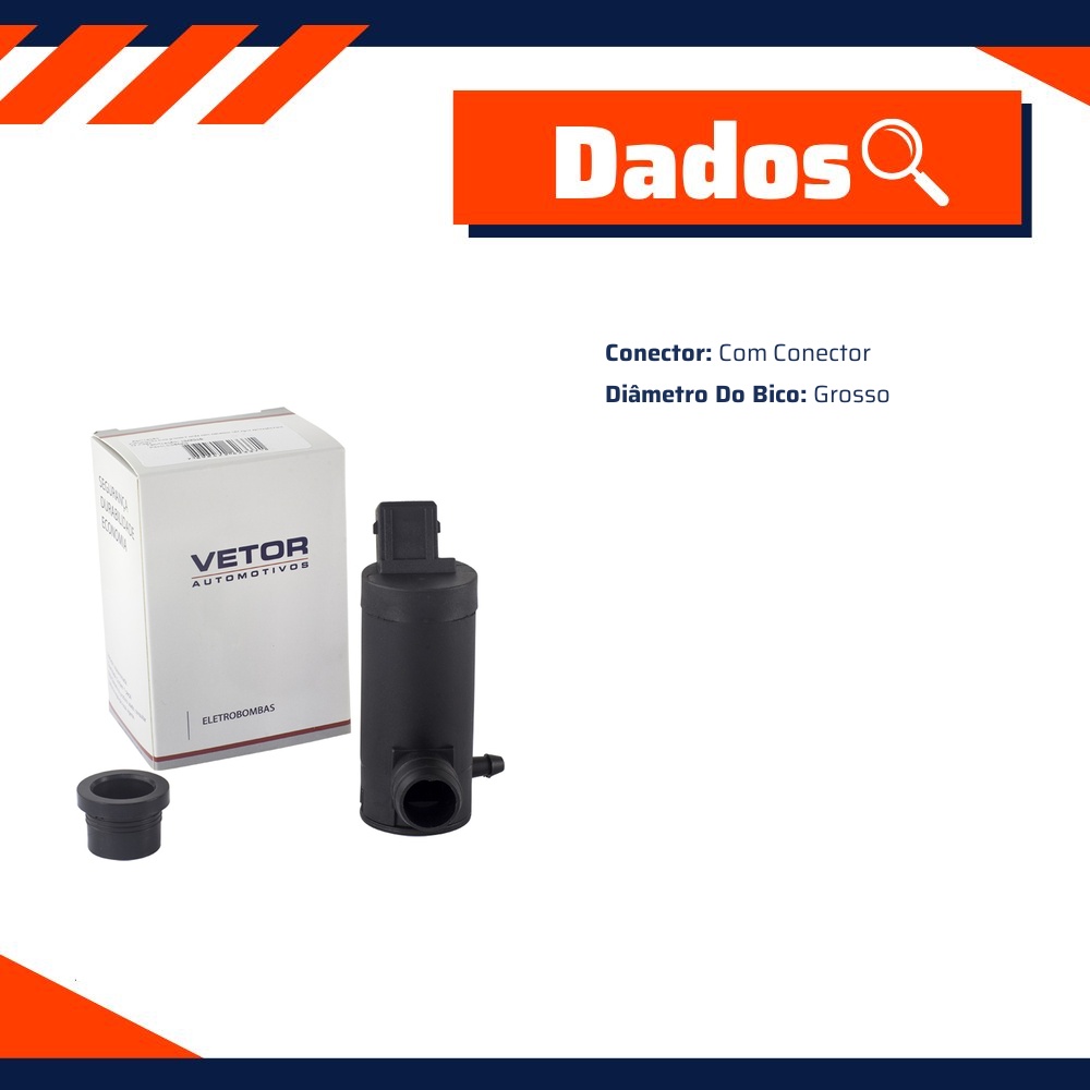 Bombinha Bico Grosso Água 12V com Conector - Vetor - Bg12C