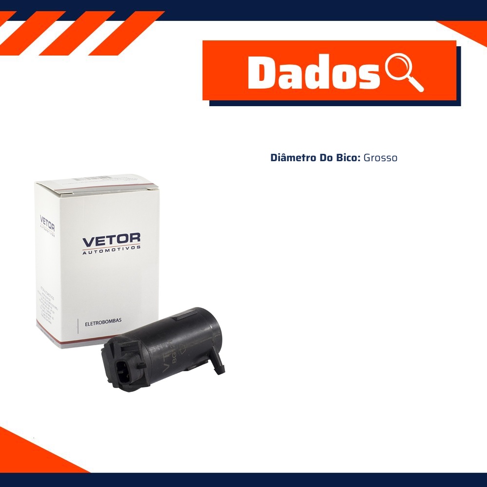 Bombinha Bico Grosso Gasolina/Água 12V para Toyota Hilux - Vetor - Bg12T