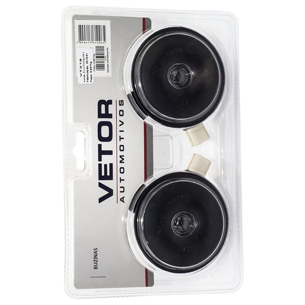 Buzina 12V 75mm com Conector - Vetor - Vt218