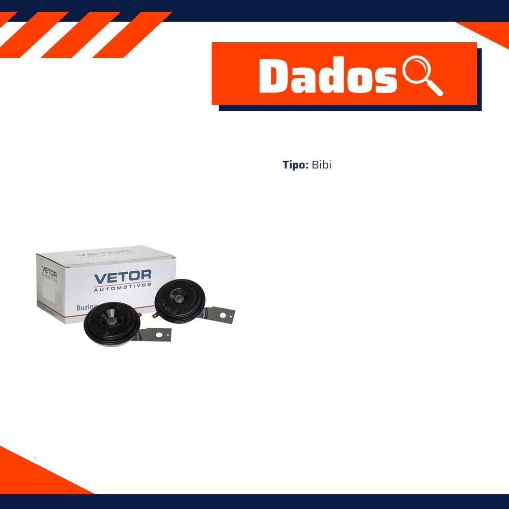 Buzina Bibi 12V para Mitsubishi Outlander - Vetor - Vt123