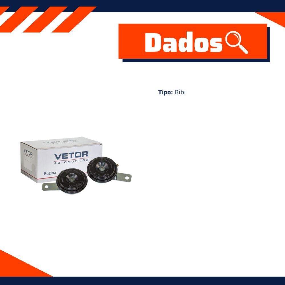 Buzina Bibi 12V para Mitsubishi L200 - Vetor - Vt121